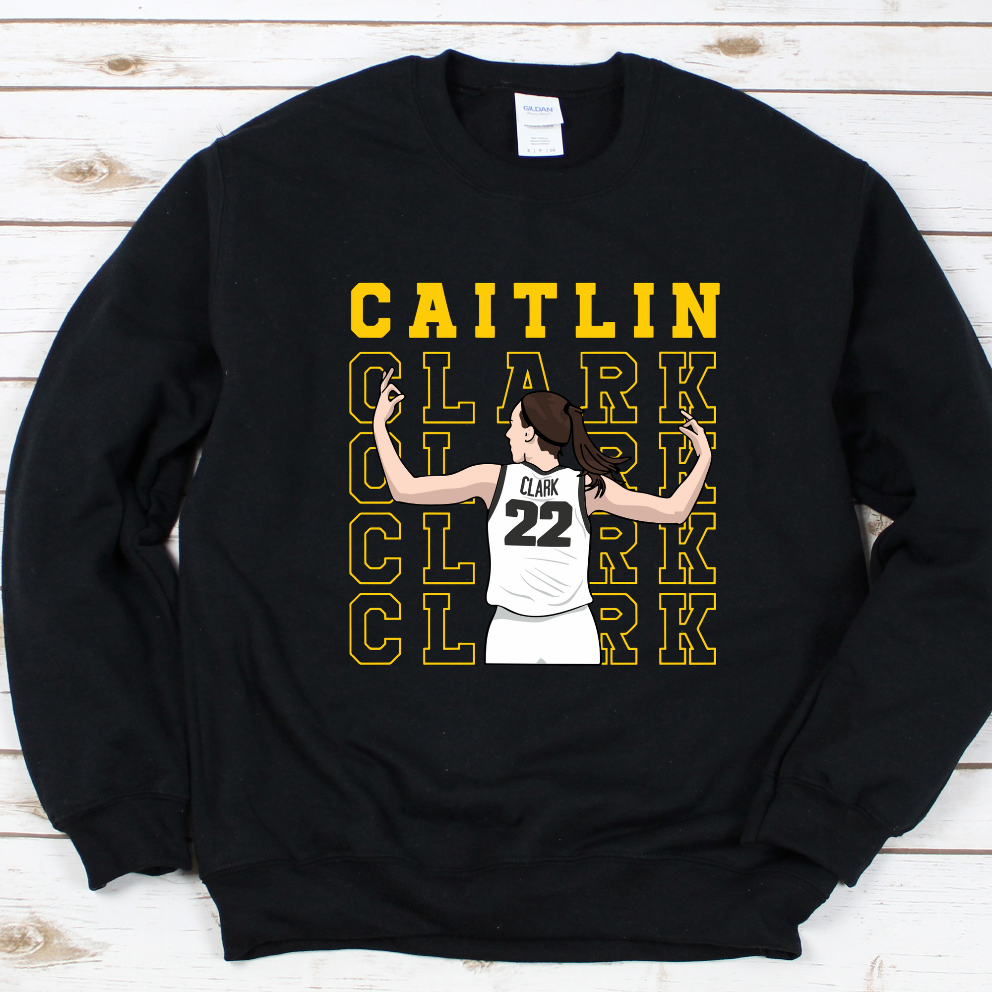Caitlin Clark Black Tee OR Sweatshirt