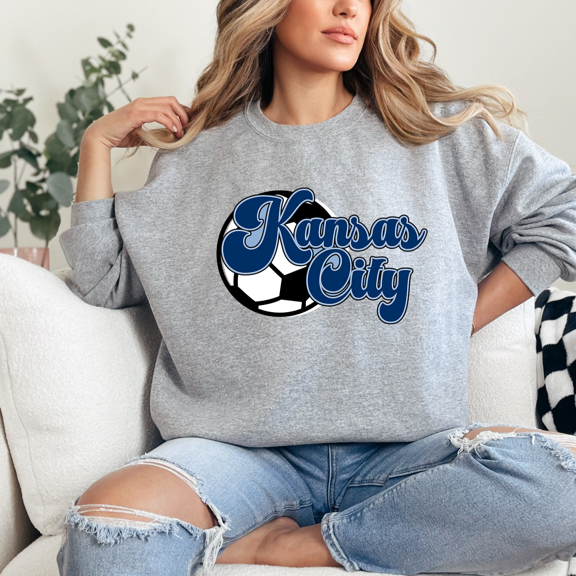 Kansas City Retro Soccer Tee OR Sweatshirt