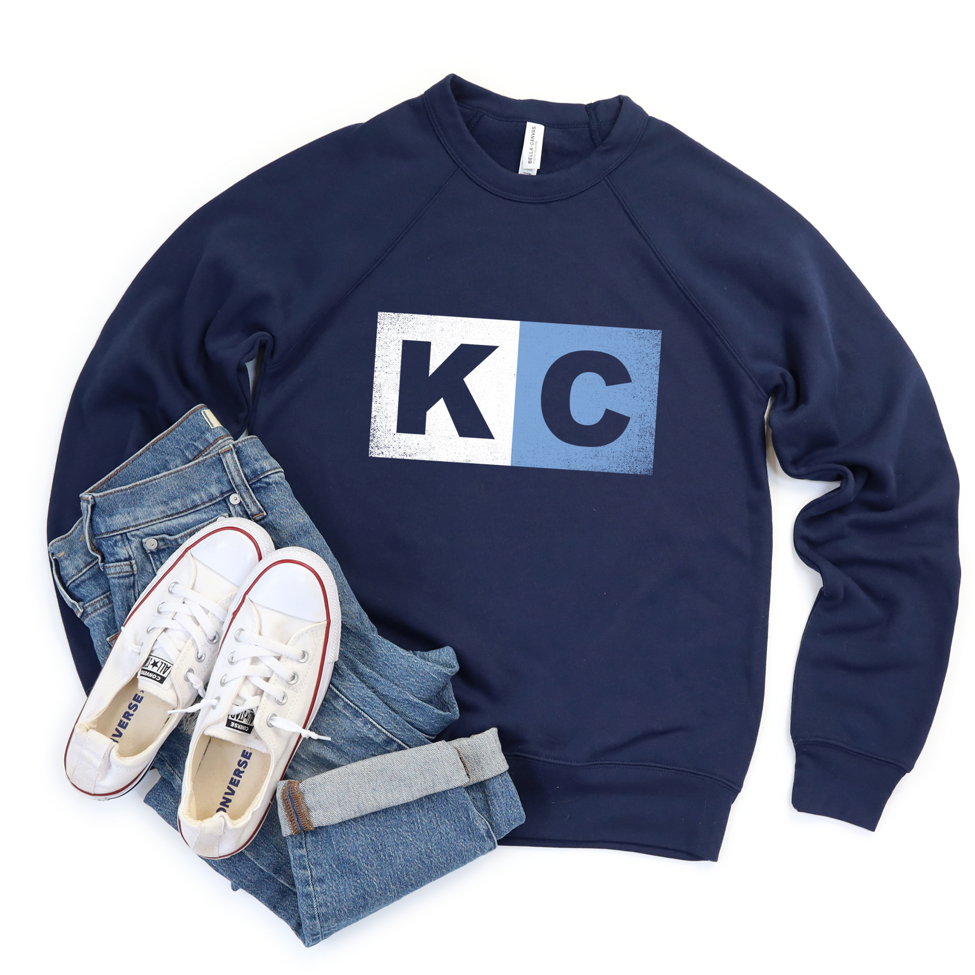 KC Bar Navy Tee OR Sweatshirt