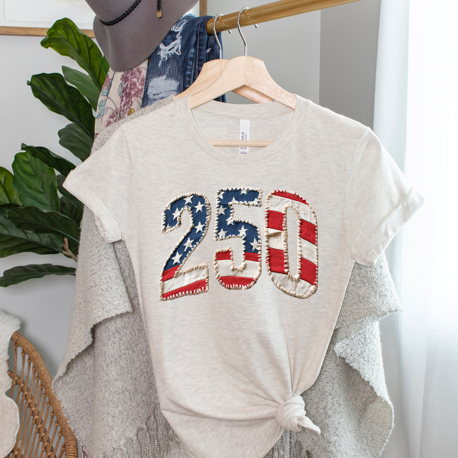 250 Faux Patchwork Tee