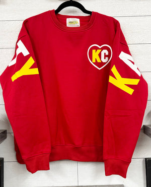 KANSAS CITY Red Shoulder Crew