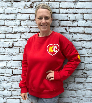 KANSAS CITY Red Shoulder Crew