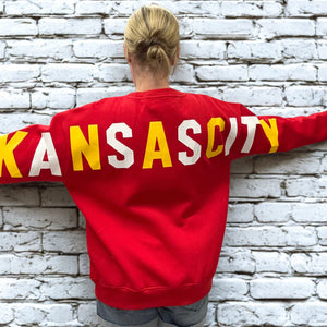 KANSAS CITY Red Shoulder Crew