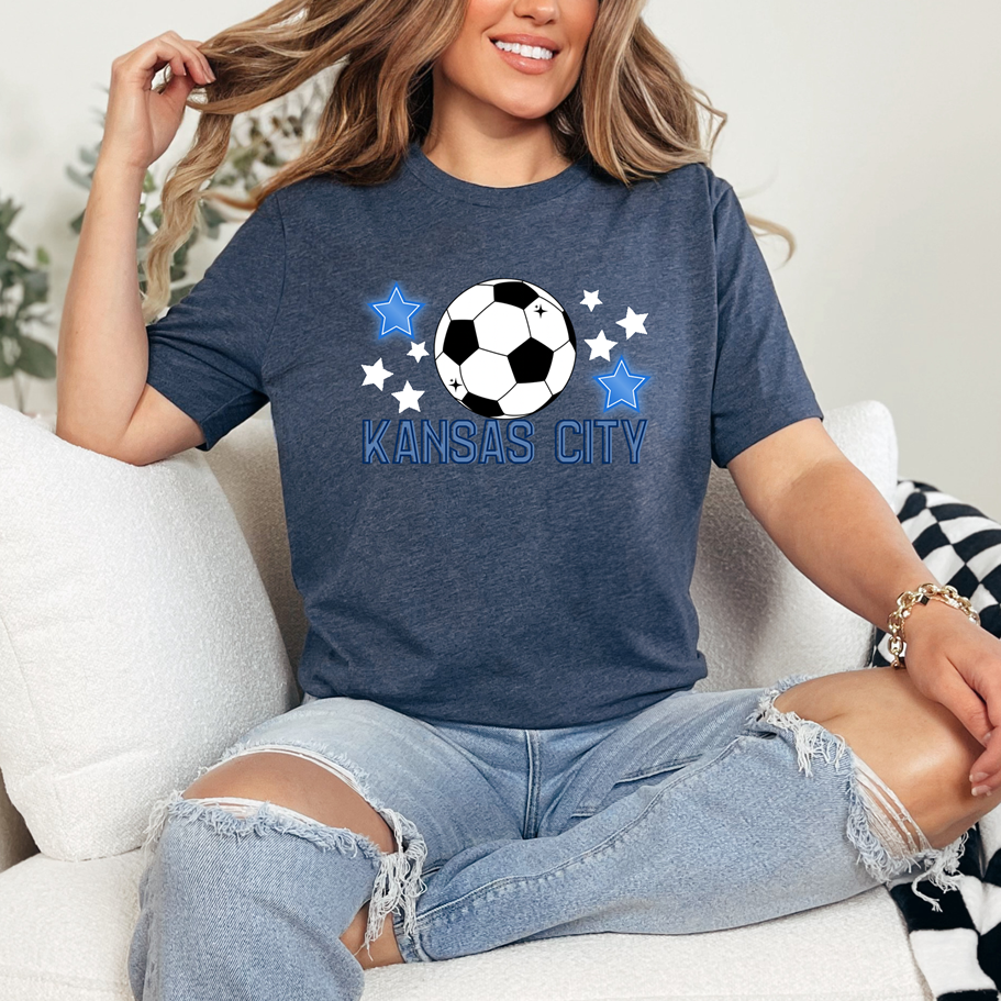 Kansas City Soccer Ball Stars Tee OR Sweatshirt