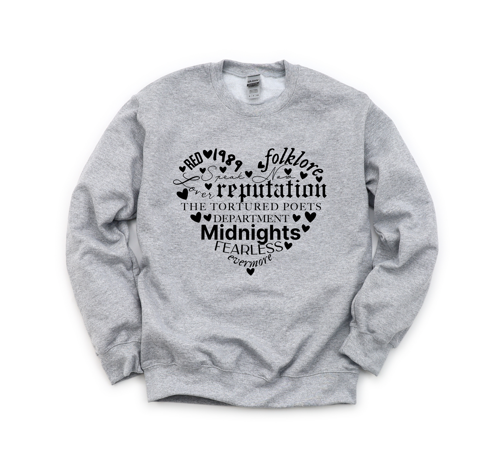 Taylor Album Heart Tee OR Sweatshirt