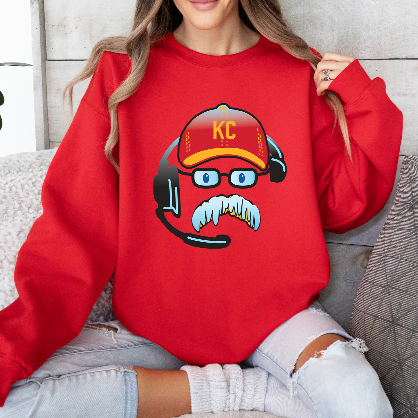 Andy Reid Mustache Icicle Tee OR Sweatshirt