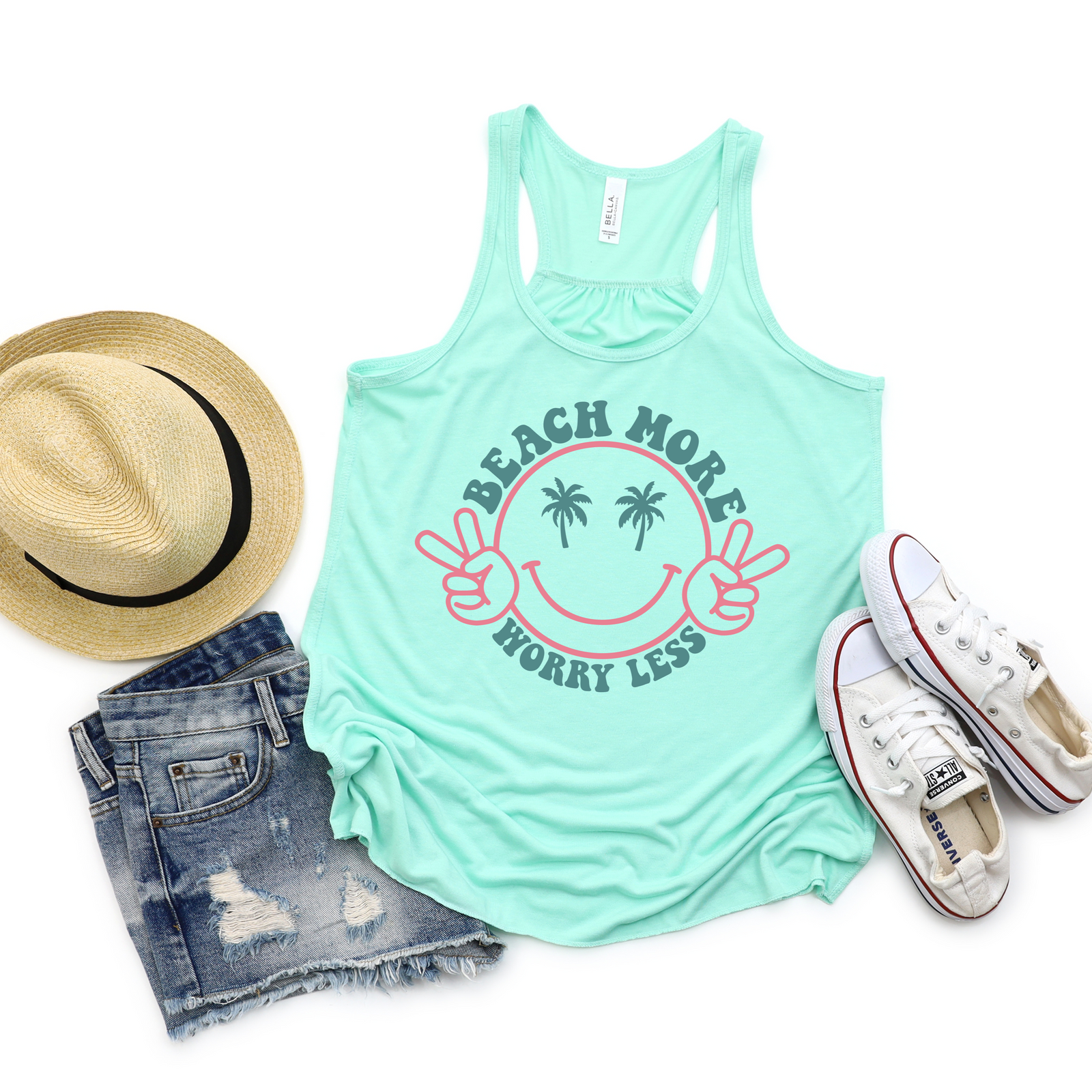 Beach More Worry Less Tee or Tank
