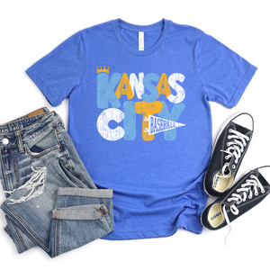 Kansas City Bubble Pennant Tee OR Sweatshirt
