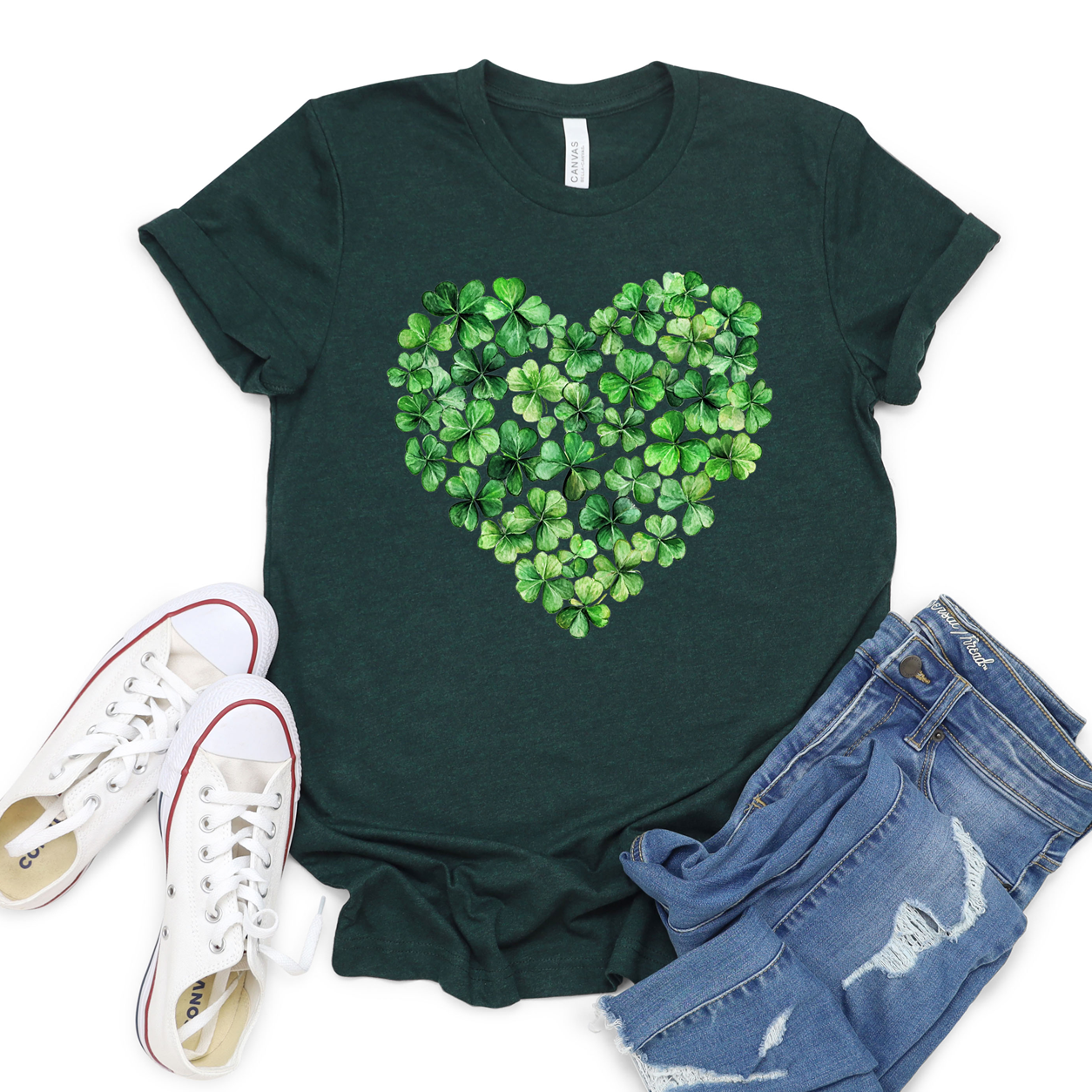 Clover Heart Tee or Sweatshirt