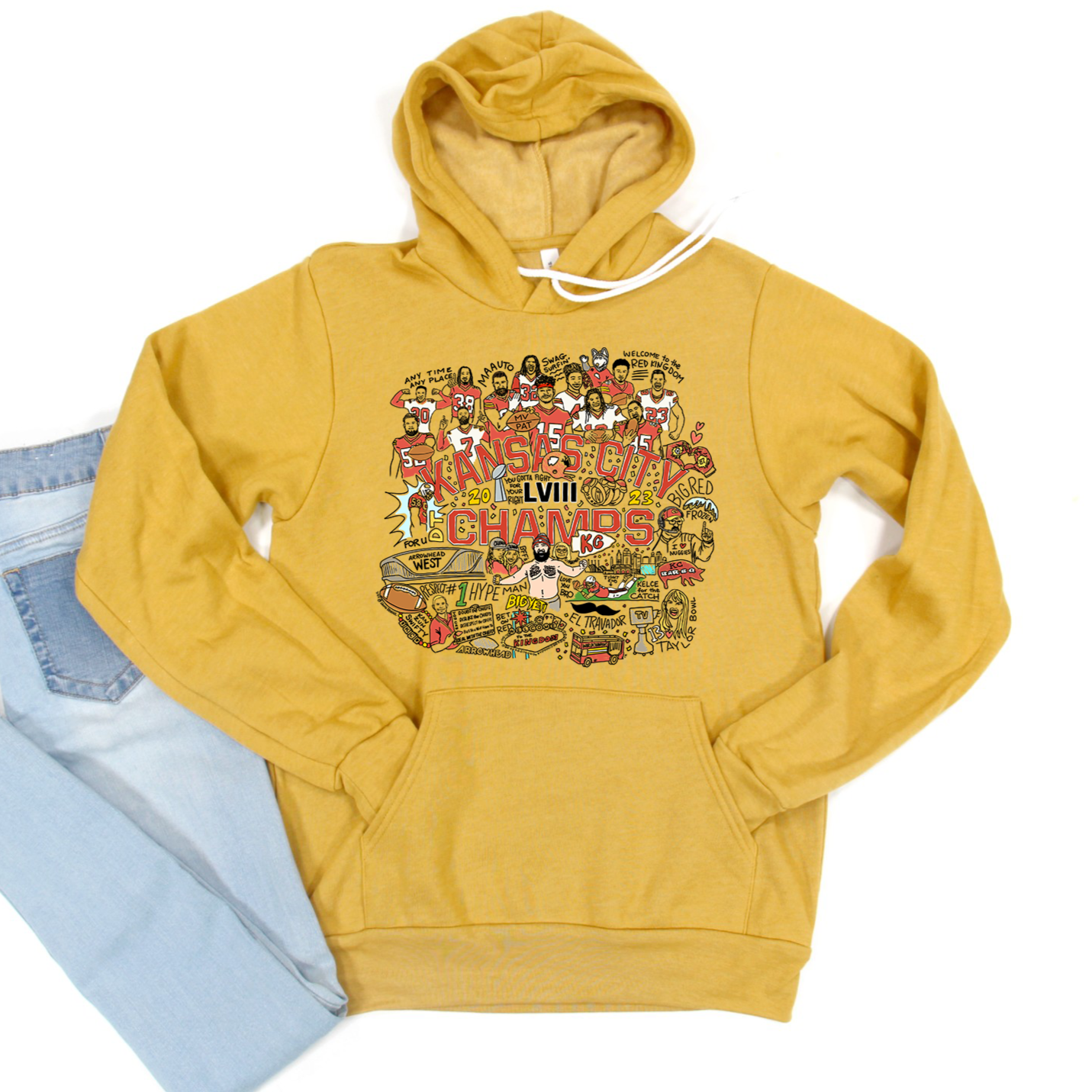 Kansas City Champs Collage Mustard Hoodie or Crew