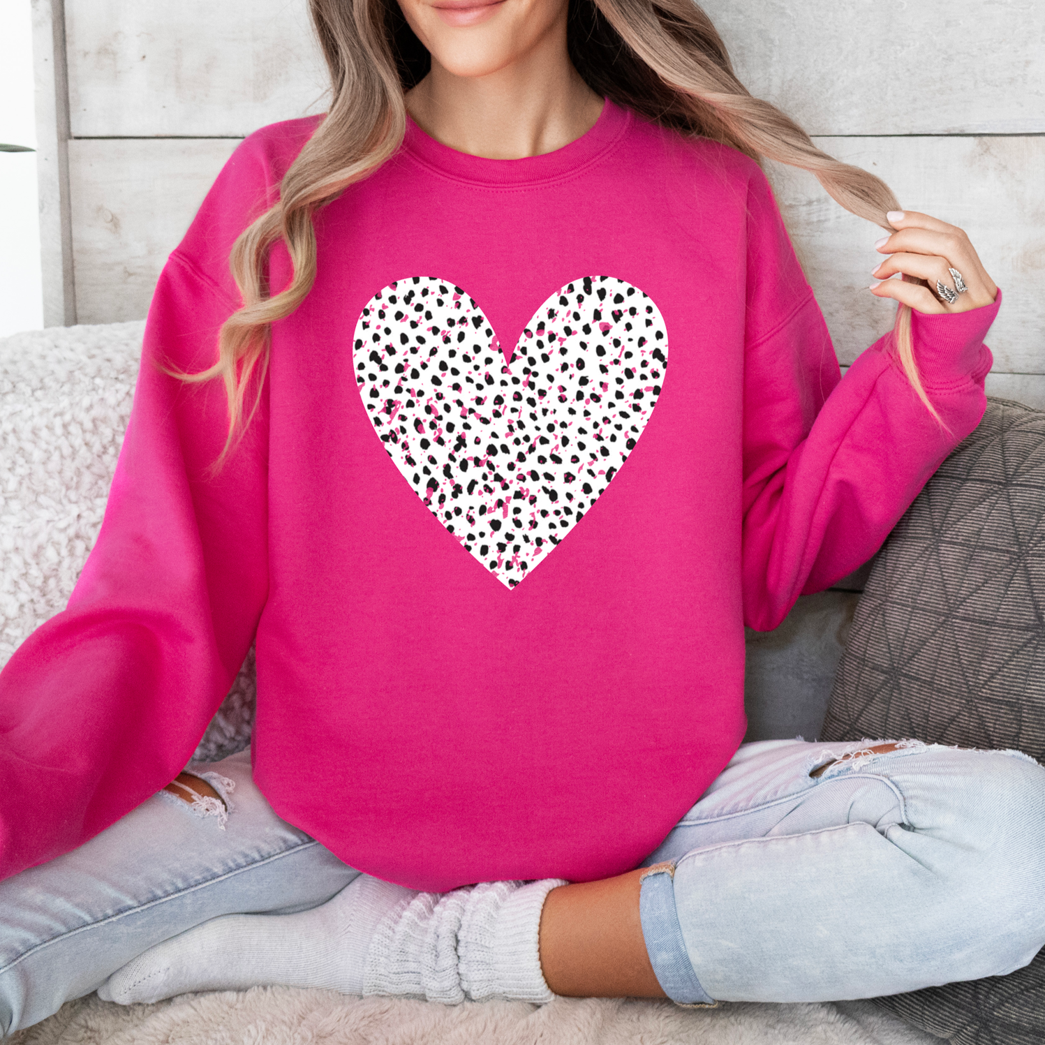 Dalmation Heart Tee OR Sweatshirt