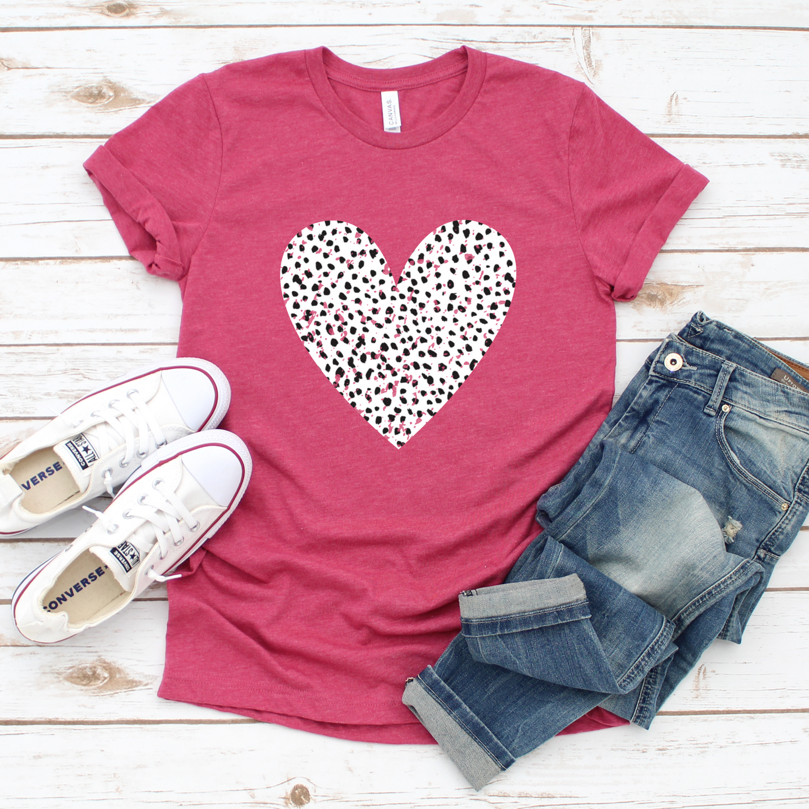 Dalmation Heart Tee OR Sweatshirt