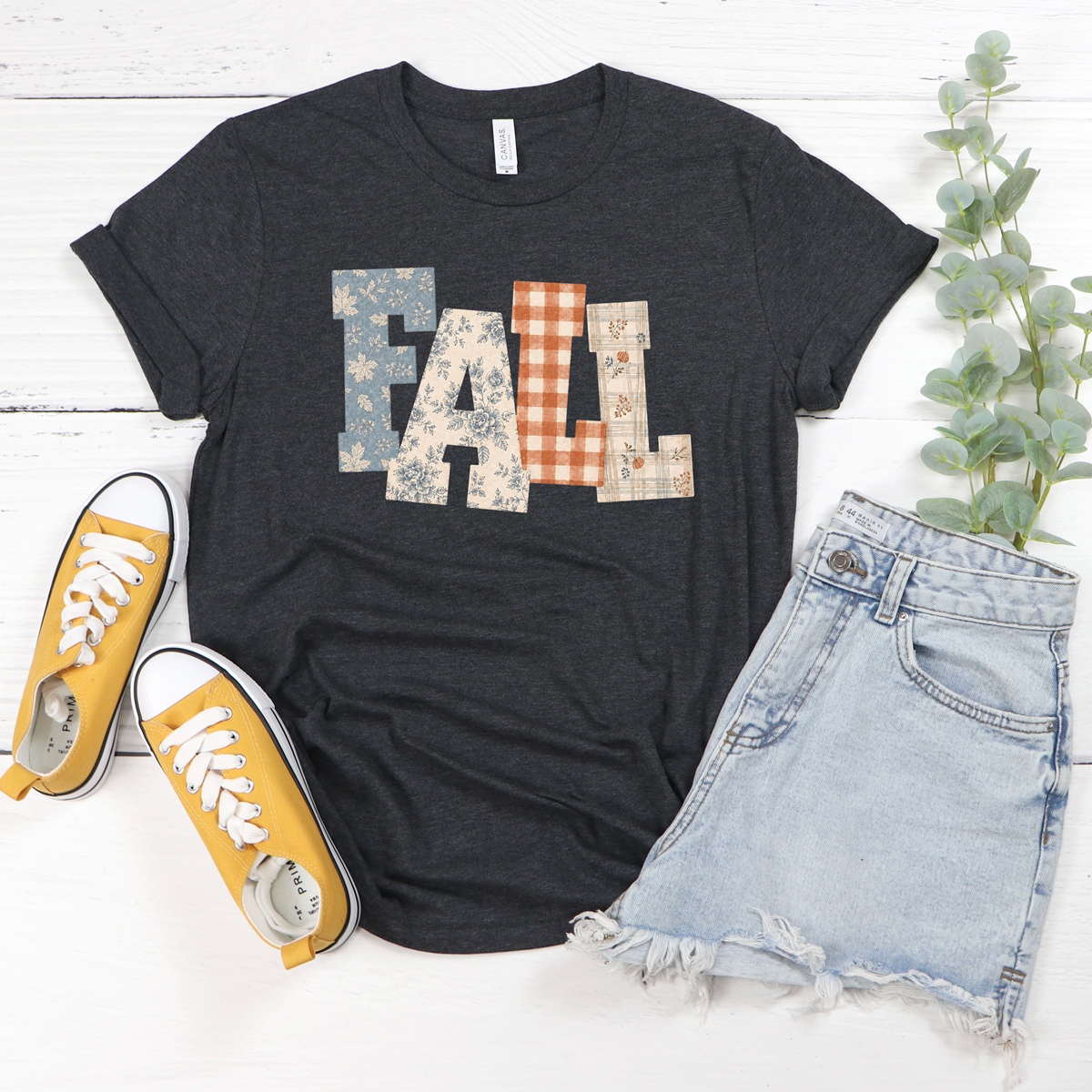FALL Faux Flannel Tee or Sweatshirt