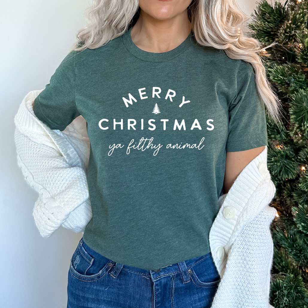 Merry Christmas Filthy Animal Tee or Sweatshirt