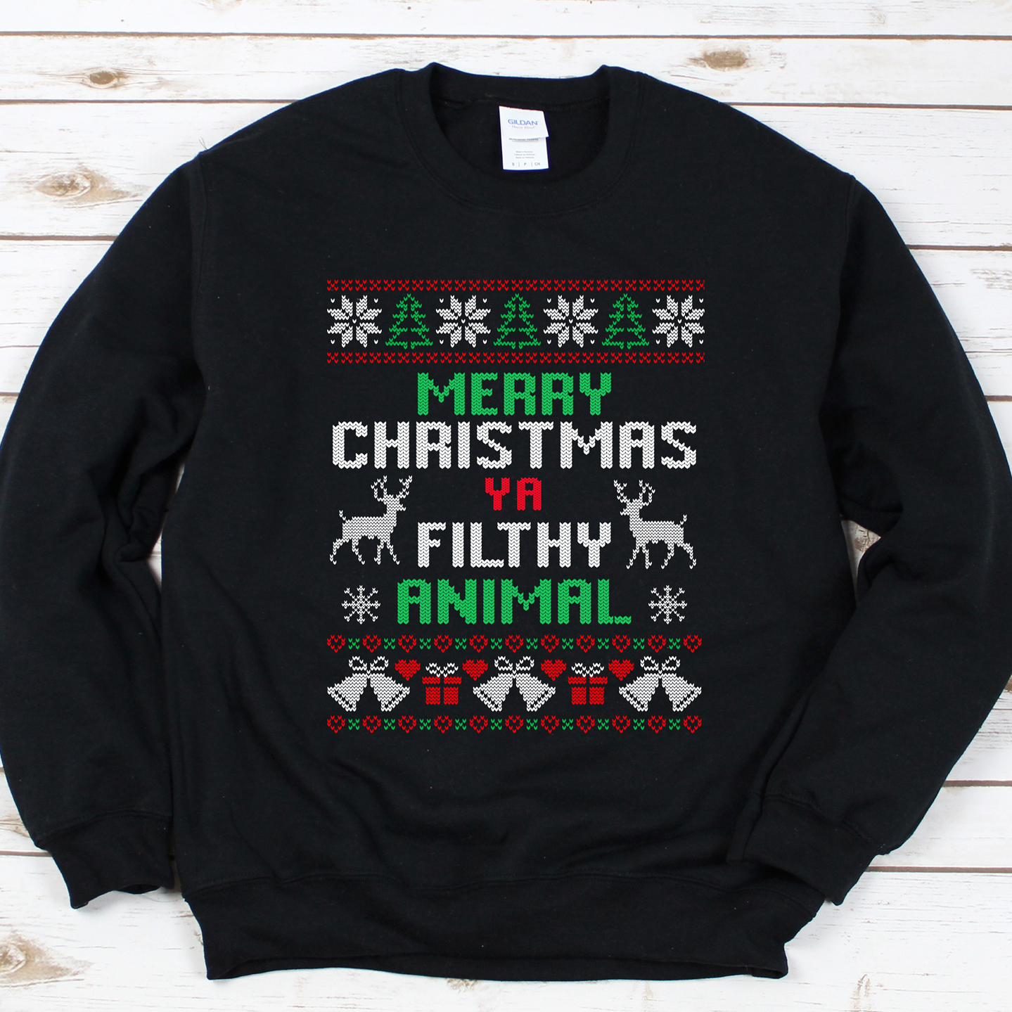Filthy Animal Ugly Sweater Tee or Sweatshirt