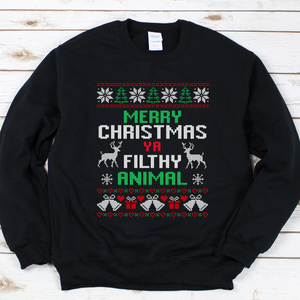 Filthy Animal Ugly Sweater Tee or Sweatshirt