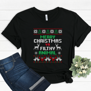 Filthy Animal Ugly Sweater Tee or Sweatshirt