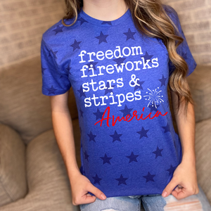 Freedom Fireworks Stars Tee