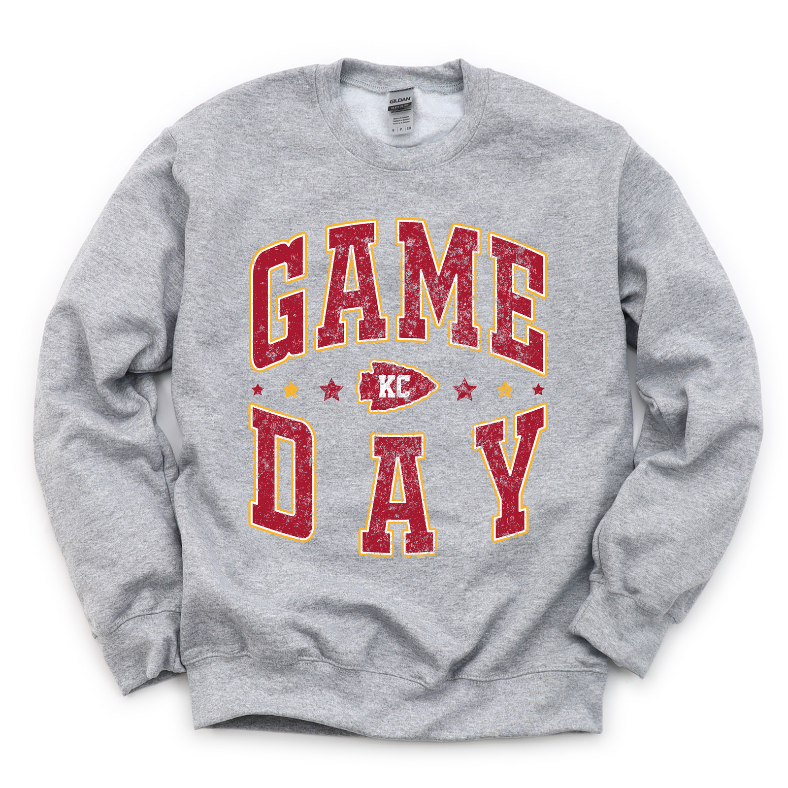 Game Day Distressed Arrowhead Tee or Sweatshirt