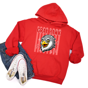 Gray Hawk or Bobcats Tone Stripes Tee or Sweatshirt