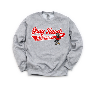 Gray Hawk or Bobcats Gray Swoosh Tee or Sweatshirt