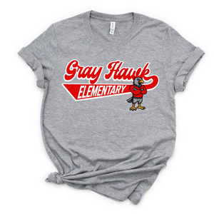 Gray Hawk or Bobcats Gray Swoosh Tee or Sweatshirt