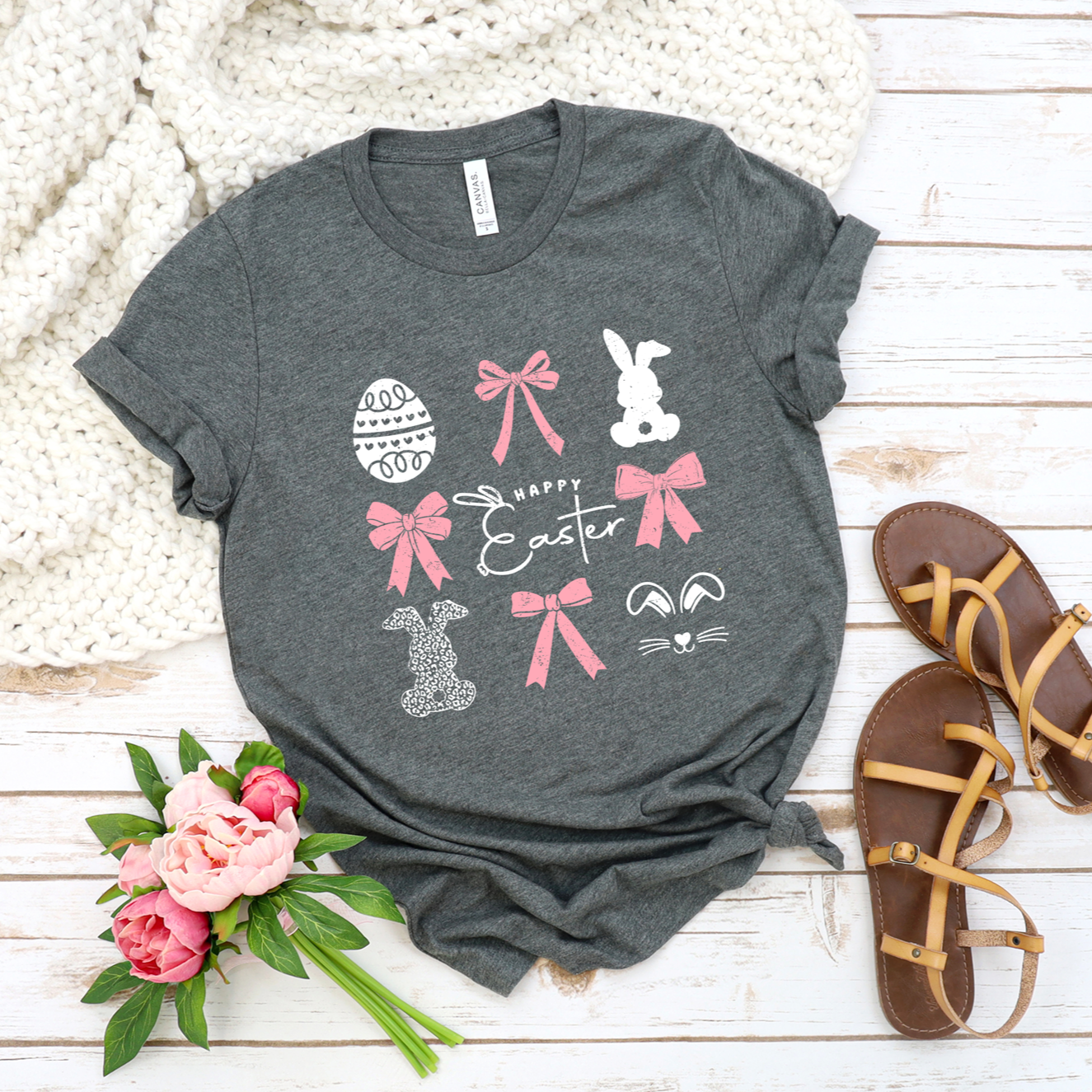 Happy Easter Bows Tee or Sweatshirt