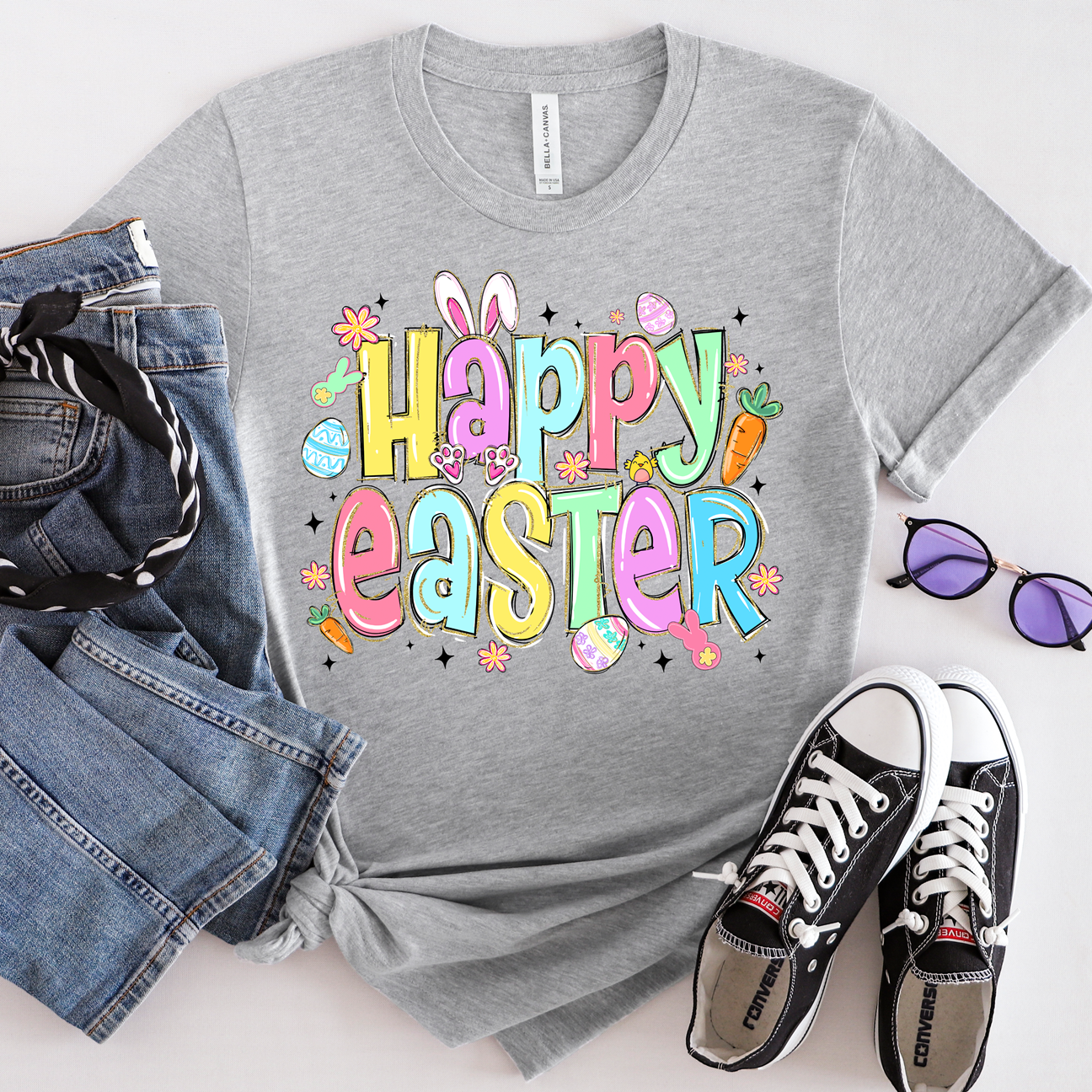 Happy Easter Neon Tee or Sweatshirt
