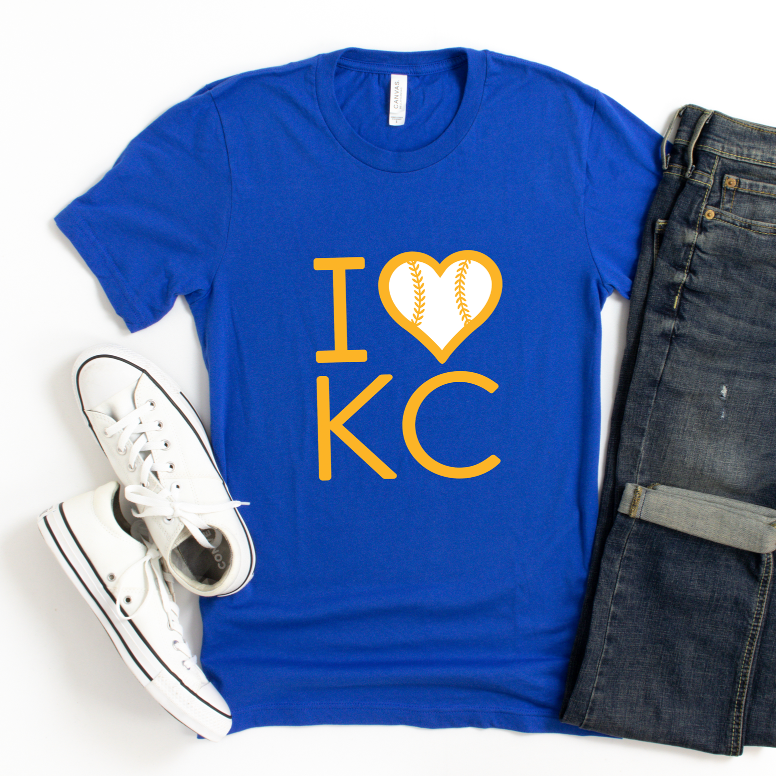 I Heart KC Baseball Tee OR Sweatshirt