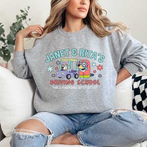 Janet and Rita's Driving School Crew Sweatshirt