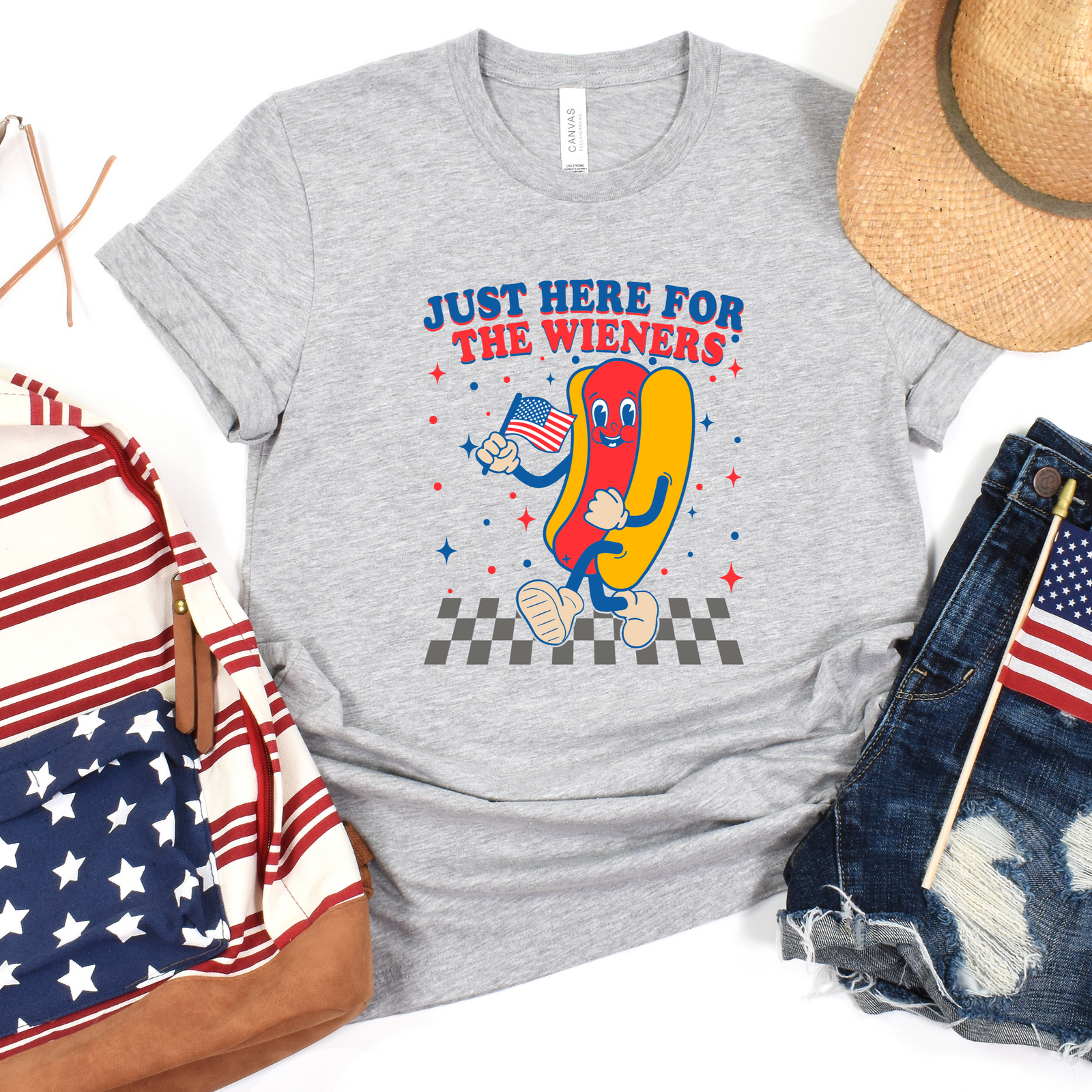 Just Here for the Wieners Tee