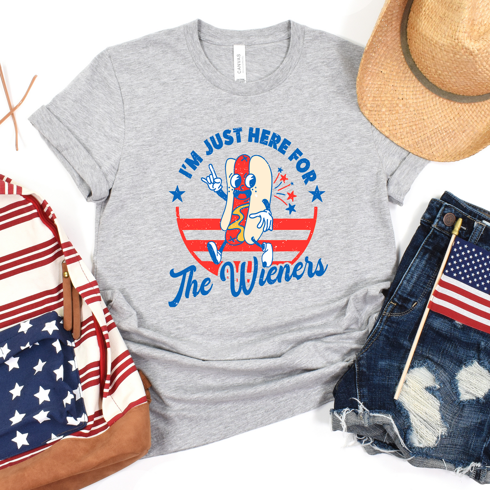 Just Here for the Wieners Tee