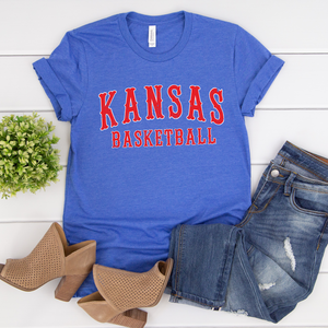 Kansas Basketball Vintage Tee OR Sweatshirt