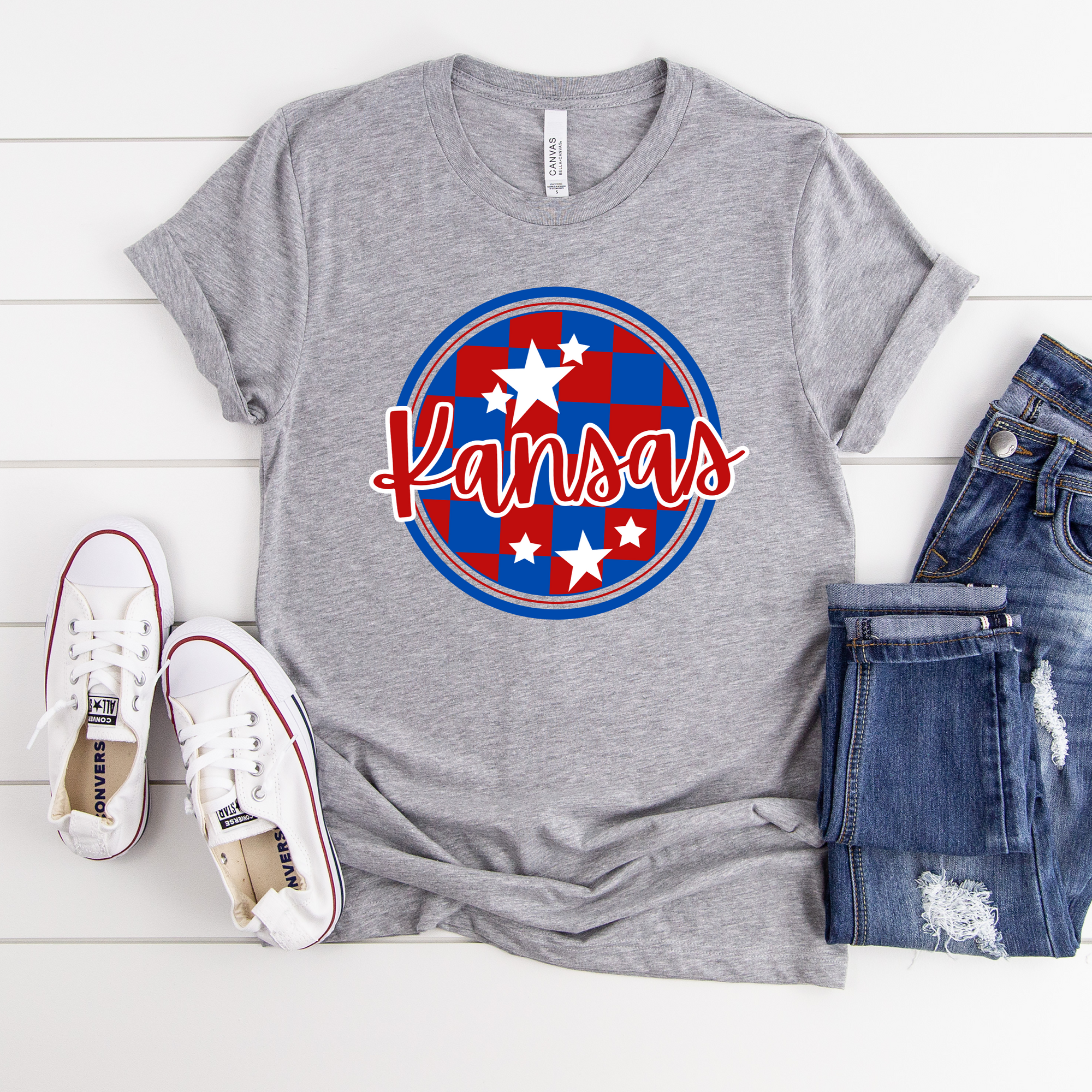 Kansas Circle Stars Tee OR Sweatshirt