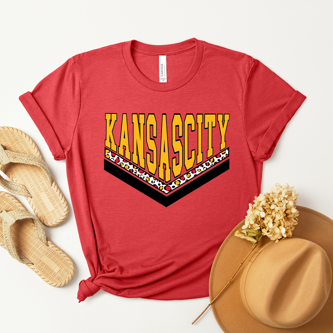 Kansas City Chevron Leopard Tee OR Sweatshirt
