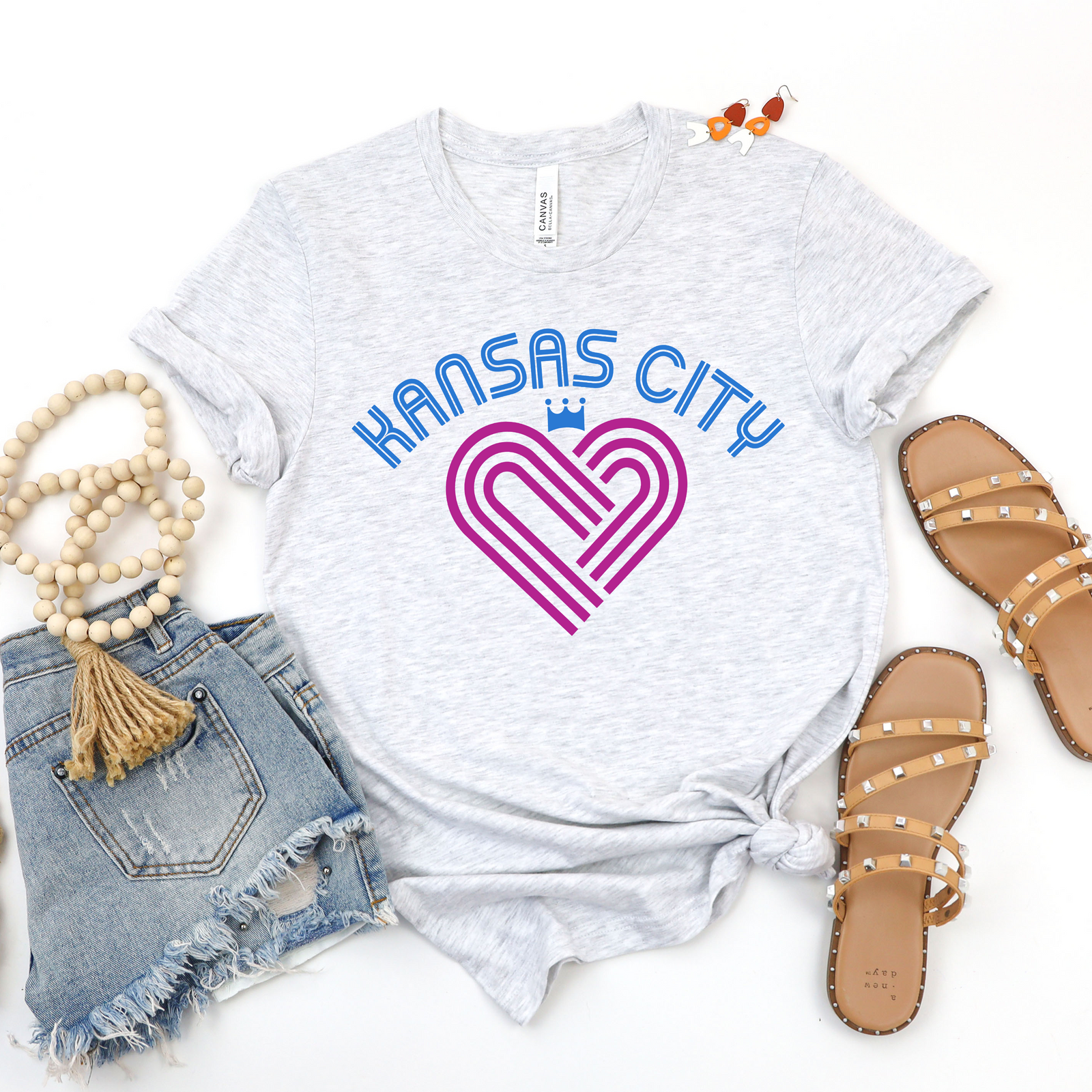 Kansas City Connect Heart Tee