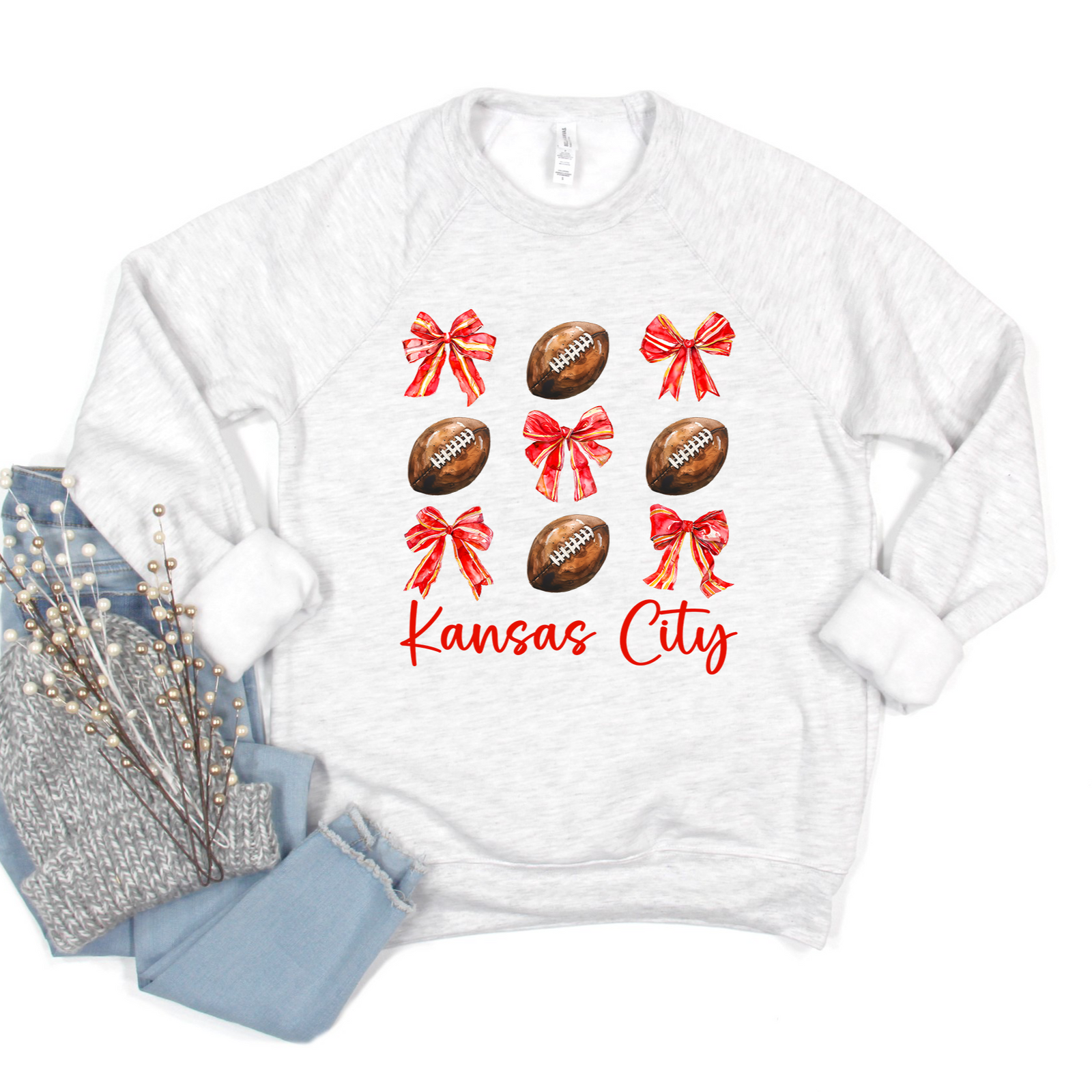 Kansas City Coquette Bows Tee OR Sweatshirt