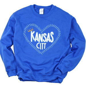 Kansas City Crown Lace Heart Tee OR Sweatshirt