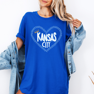 Kansas City Crown Lace Heart Tee OR Sweatshirt