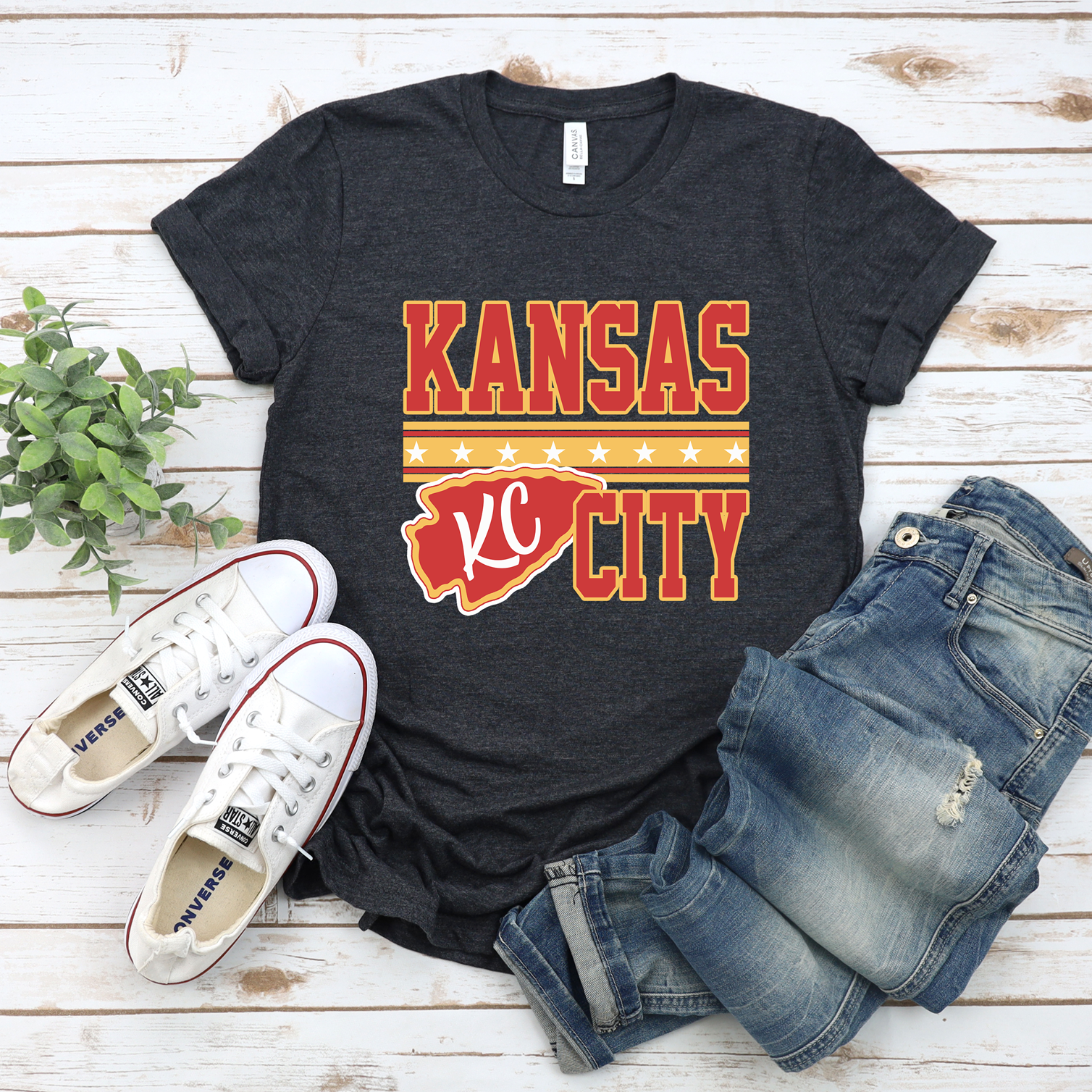 Kansas City Stars Dark Gray Tee or Sweatshirt