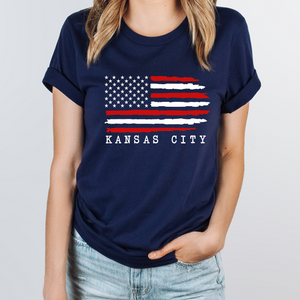 Kansas City Distressed Flag Tee