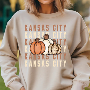 Kansas City Fall Pumpkins Crew Sweatshirt