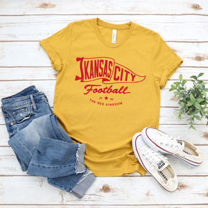 Kansas City Pennant Mustard Tee or Sweatshirt