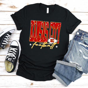 Kansas City Football Stars Black Tee OR Sweatshirt