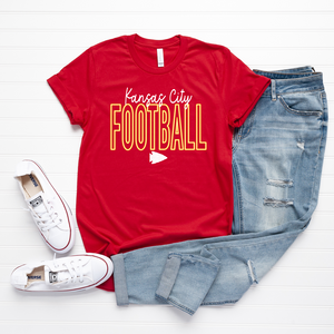 Kansas City Football Tee OR Sweatshirt