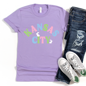 Kansas City Pastel Bunny Tee or Hoodie