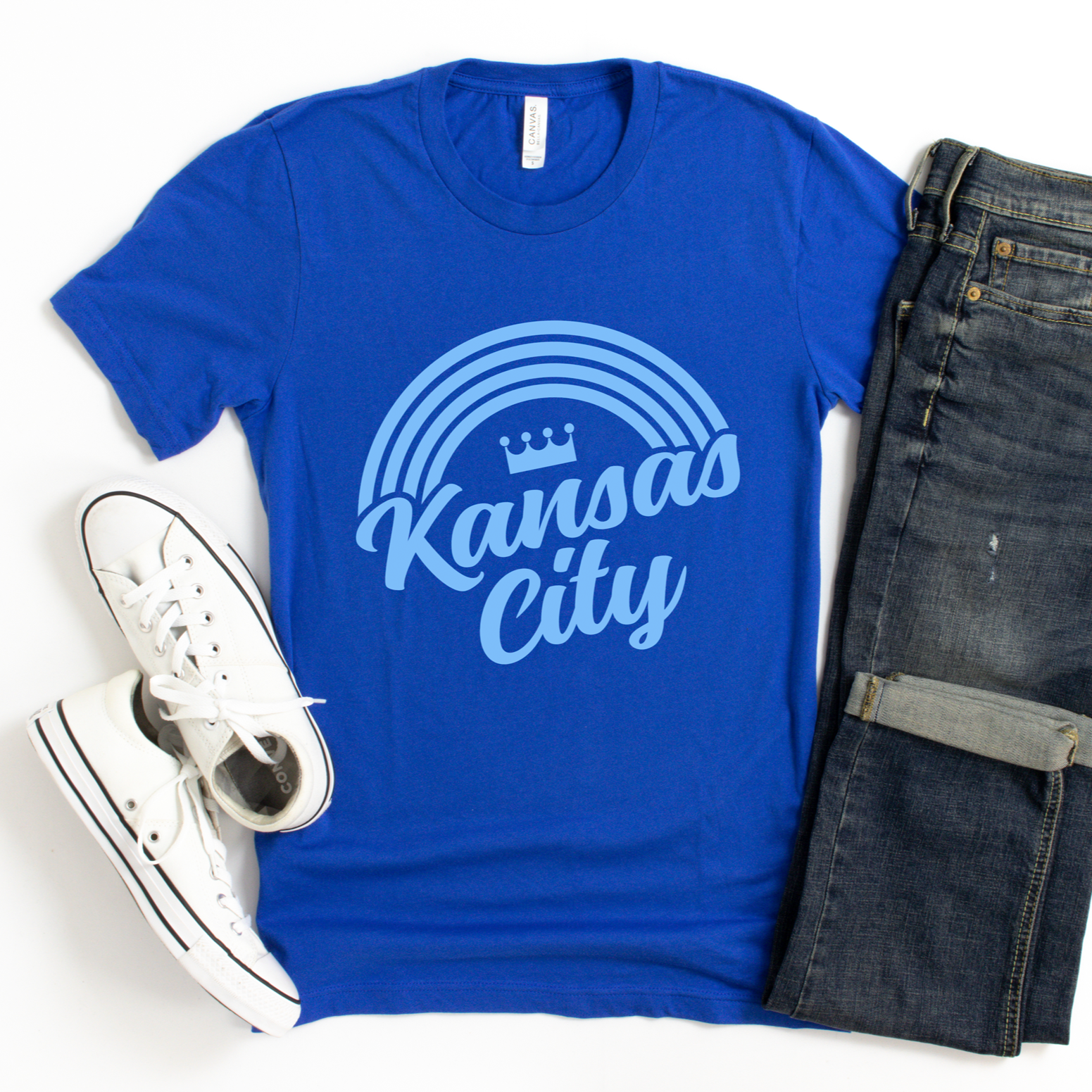 Kansas City Light Blue Rainbow Tee