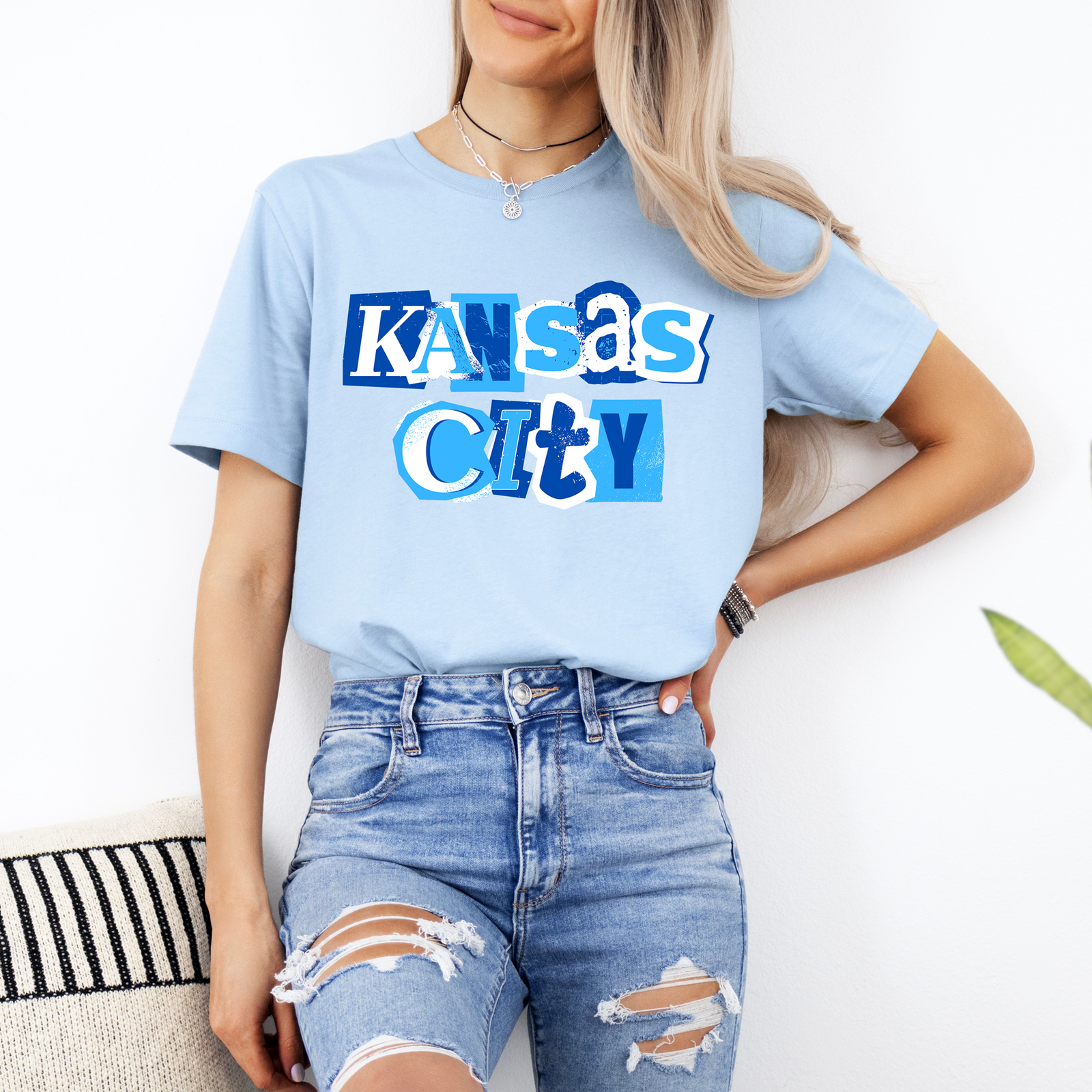 Kansas City Baby Blue Ransom Tee OR Sweatshirt