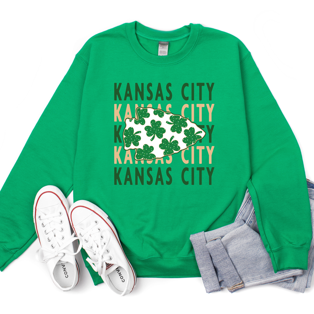 Kansas City Repeat Shamrocks Tee or Sweatshirt