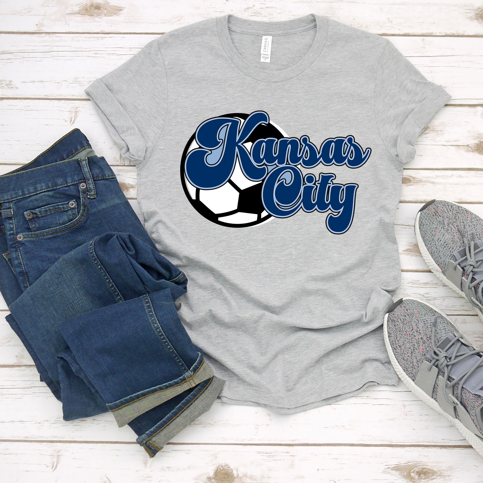 Kansas City Retro Soccer Tee OR Sweatshirt